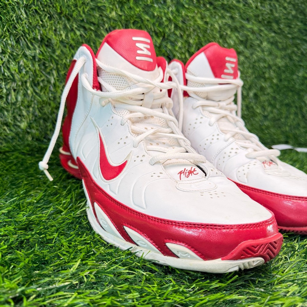 Nike Shox Elevate White Varsity Red Basketball Shoes Mens 15 Flight Vintage 2005 - Picture 3 of 9